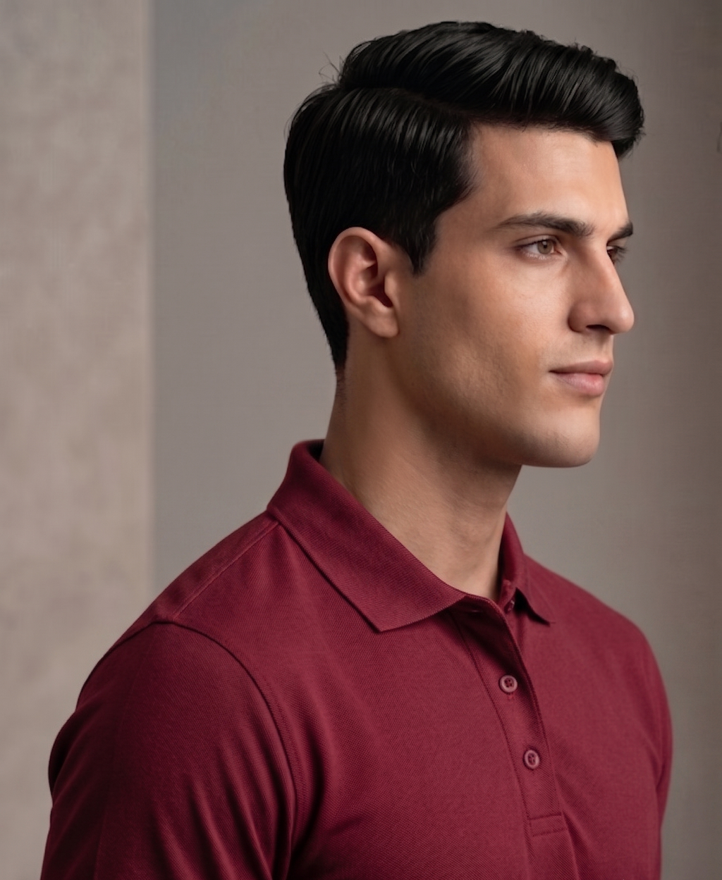 The Luxury and Sophisticated: "PicAclo" Signature Sleeve Script Classic Maroon Color