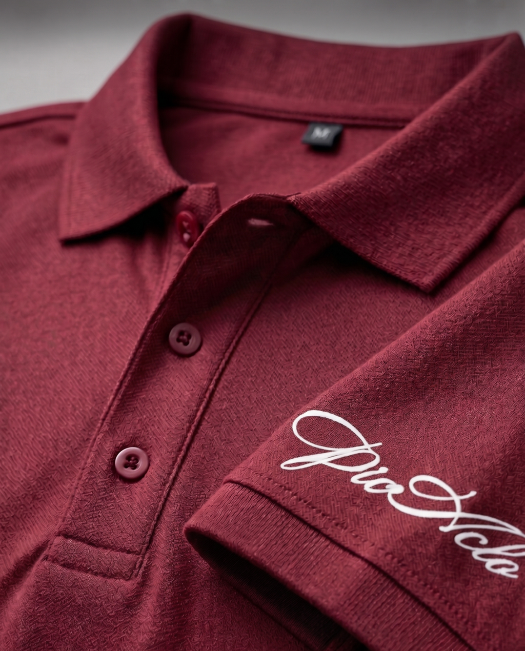 The Luxury and Sophisticated: "PicAclo" Signature Sleeve Script Classic Maroon Color