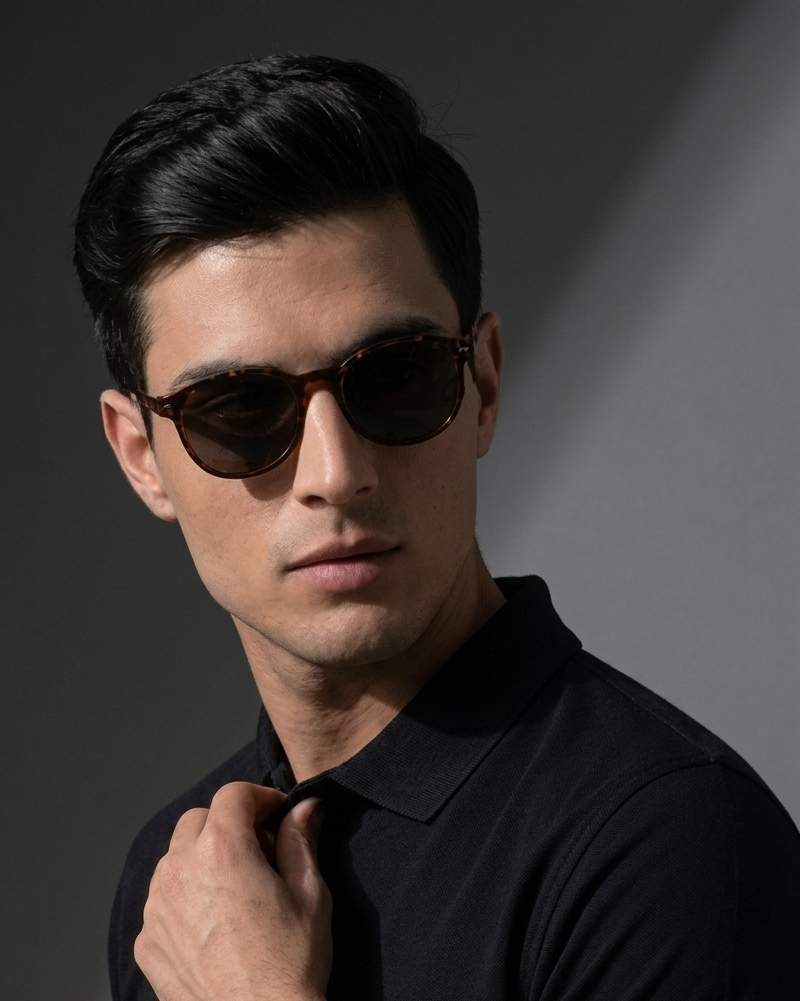 The Luxury and Sophisticated: "PicAclo" Signature Sleeve Script Classic Black Polo