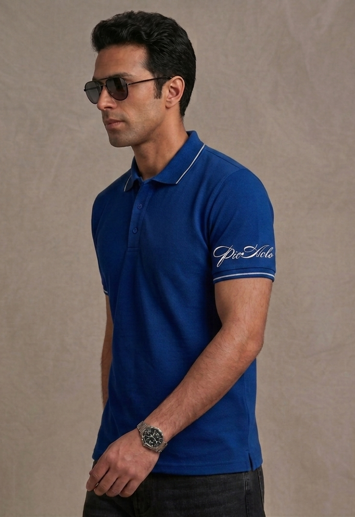 The Premium Pick: "PicAclo" Elite Heritage 240 GSM Cotton Polo – Royal Blue