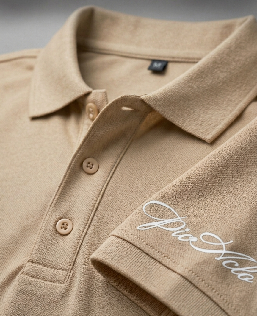 The Luxury and Sophisticated: "PicAclo" Signature Sleeve Script Classic Beige Color