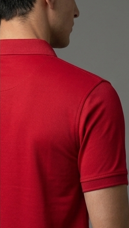 The Luxury and Sophisticated: "PicAclo" Signature Sleeve Script Classic Red Polo