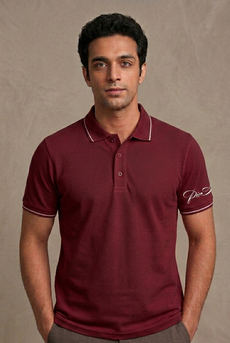 The Premium Pick: "PicAclo" Elite Heritage 240 GSM Cotton Polo – Maroon