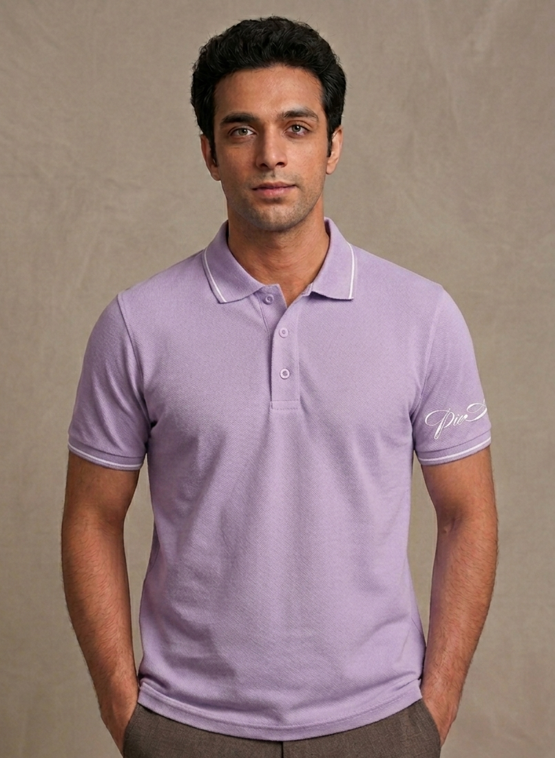 The Premium Pick: "PicAclo" Elite Heritage 240 GSM Cotton Polo – Lavender