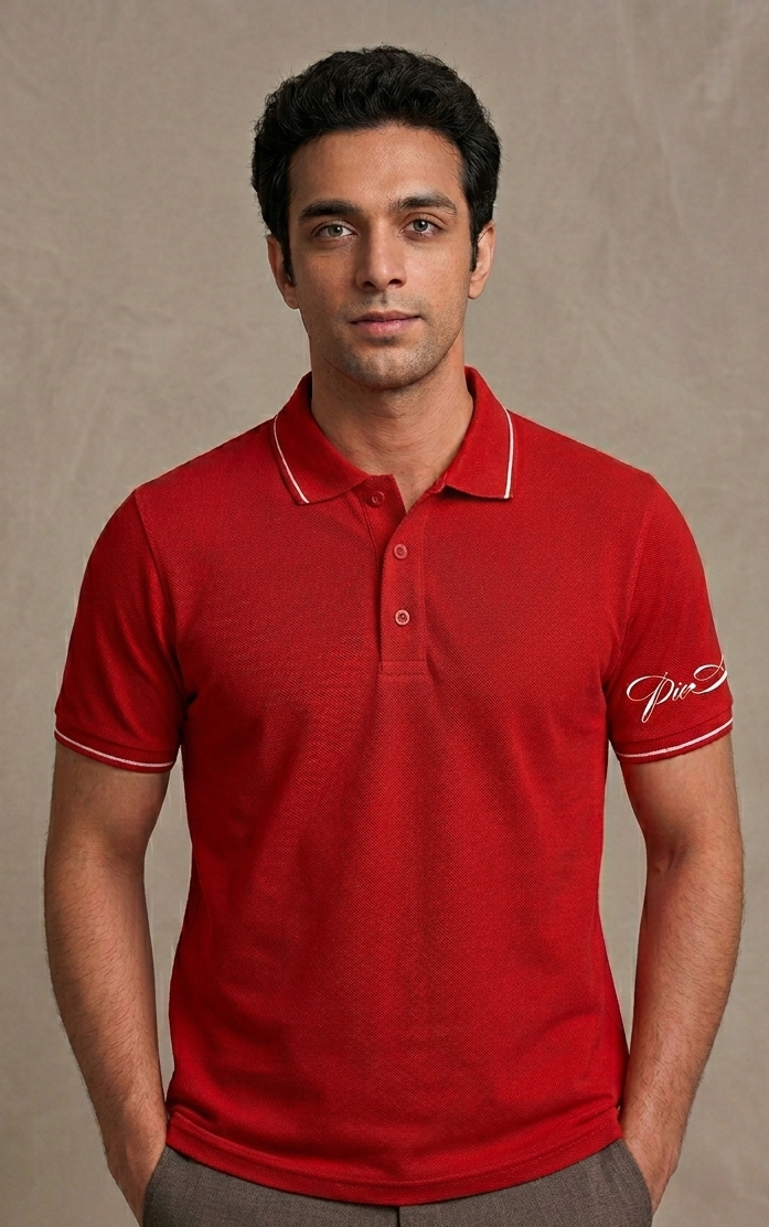 The Premium Pick: "PicAclo" Elite Heritage 240 GSM Cotton Polo – Red