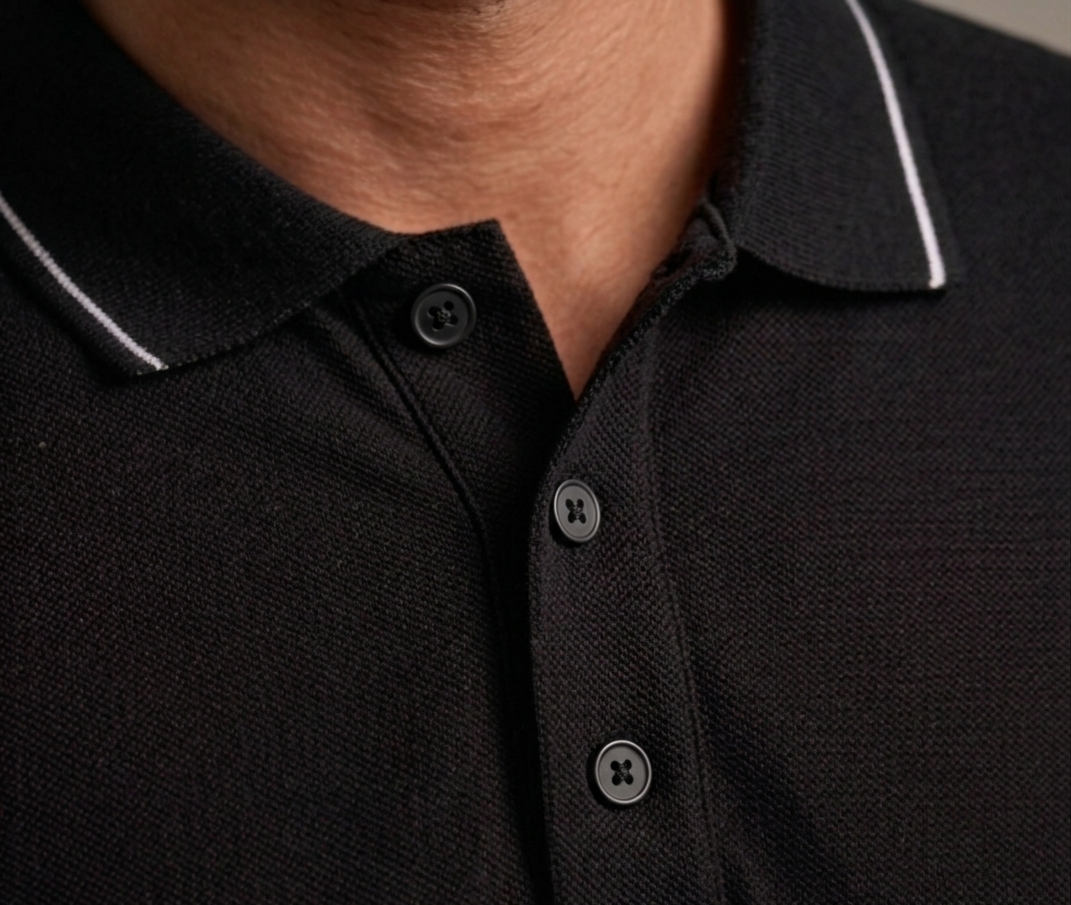 The Premium Pick: "PicAclo" Elite Heritage 240 GSM Cotton Polo – Black