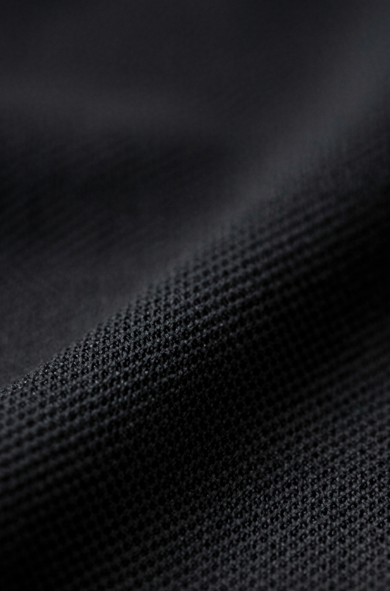 The Luxury and Sophisticated: "PicAclo" Signature Sleeve Script Classic Black Polo