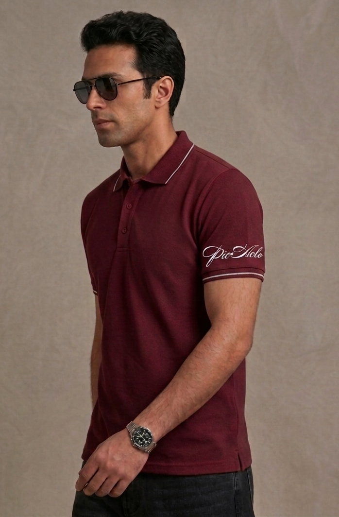 The Premium Pick: "PicAclo" Elite Heritage 240 GSM Cotton Polo – Maroon